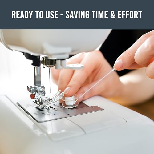 ThreadNanny 144pcs White Prewound Bobbin Thread Plastic Size A (SA156) Works with Brother Embroidery and Sewing Machine Polyester Thread