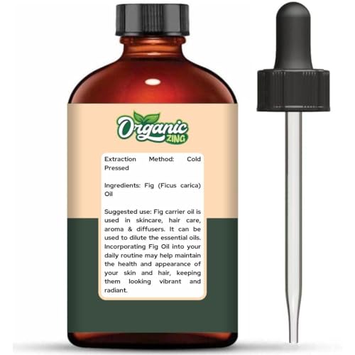 Organic Zing Fig (Ficus carica) Oil | Pure & Natural Carrier Oil for Skincare, Hair Care, Aroma & Diffuser - 118ml/3.99fl oz