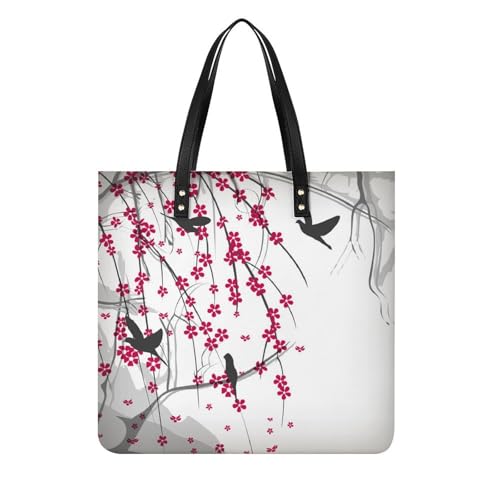 Sac de voyage fleurs rétro oiseaux fini le manque de place grâce au format shopper 39x39