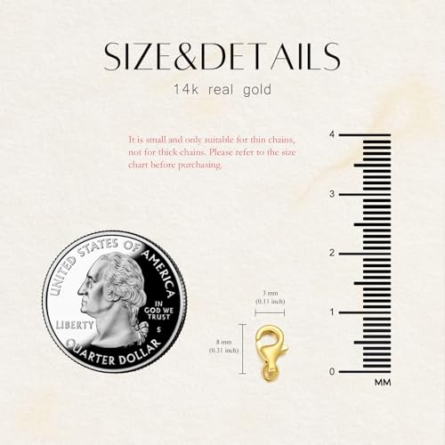 14K Yellow Gold Necklace Extender Chain 14K, Bracelet Anklet Extension Chain, Bracelet Extender 14K Gold, 14K Gold Necklace Extender with Lobster Clasp3