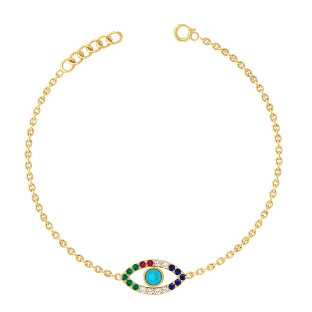 unniyarcha 925 Sterling Silver Evil Eye Bracelet for Women | Gold Plated Adjustable Bracelet | Hallmarked Silver Jewellery with Authenticity Certificate | Lucky Charm Gift for Women & Girls-picture-18