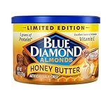 Blue Diamond Almonds, Snack Nut Flavored Honey Butter perfect for on-the-go and snacking, 6 Ounce Can
