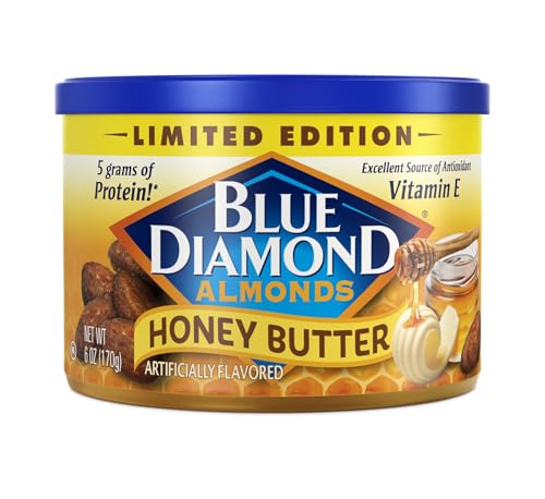 Blue Diamond Almonds, Snack Nut Flavored Honey Butter perfect for