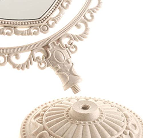 Zornepa 1 Pc European-Style Desk Mirror Cute Heart- Mirror Double Sided Hd Magnifying Dressing Mirror Rotatable Portable Princess Mirror Bedroom Travel Mirror Suitable For Beauty Gifts For Wome（Blue） #TOP2