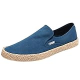 Generisch Zapatos de lino para hombre, zapatos de exterior, alpargatas, zapatillas de gimnasio, zapatos casuales, zapatillas deportivas, zapatillas de correr, ligeras, cómodas, zapatillas de verano