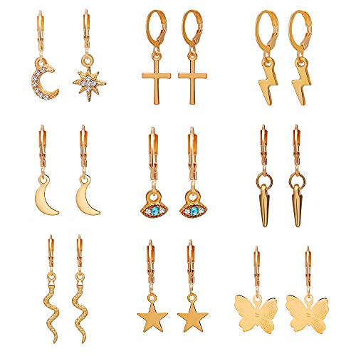 Image of Shining Diva Fashion Stylish Combo Metal Earrings for Women and Girls