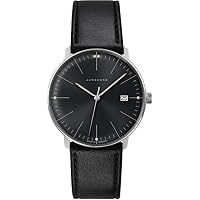 JUNGHANS MAX Bill Reloj de Pulsera para Hombre Negro con Cristal