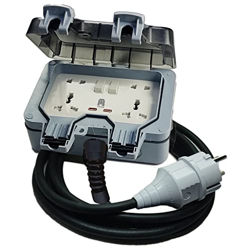 Hassan weatherproof outdoor universal double extension for generator with heavy duty wire (10 meter)