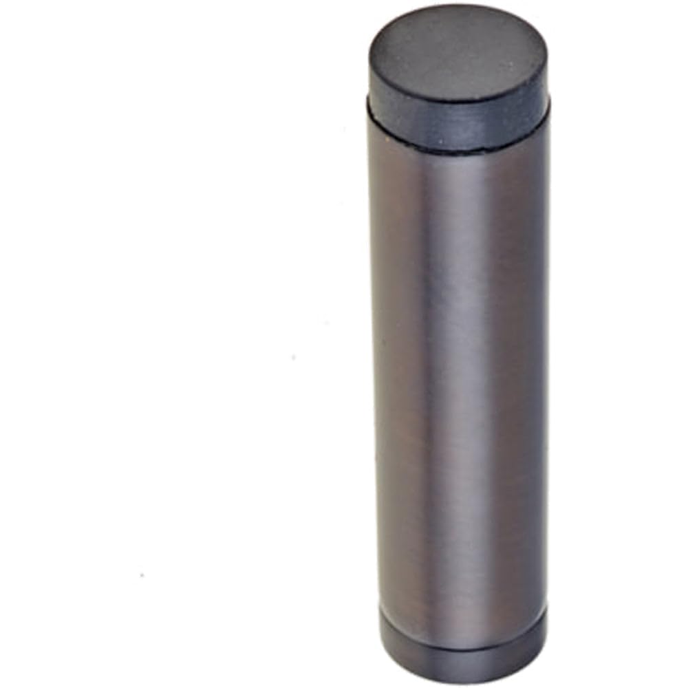 Elegant Wall Mounted Door Stop in Dark Bronze Finish - Solid Brass & Rubber Stopper
