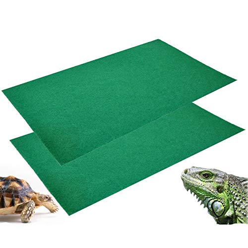 2Pcs Reptile Carpet Terrarium Bedding Substrate Liner Carpet for Lizard, Turtles, Snakes, Bearded Dragon, Iguana…