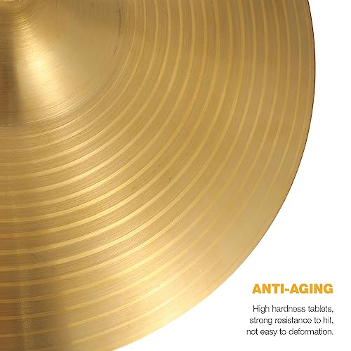image for Veemoon 10 Inch Brass Cymbal Replacement Crash Cymbals Ride Drum Instr