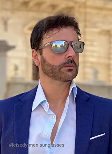 FEISEDY Polarized Sports Sunglasses for Men Women, Classic Fishing Driving Cycling Goggles, UV400 Protection B22342