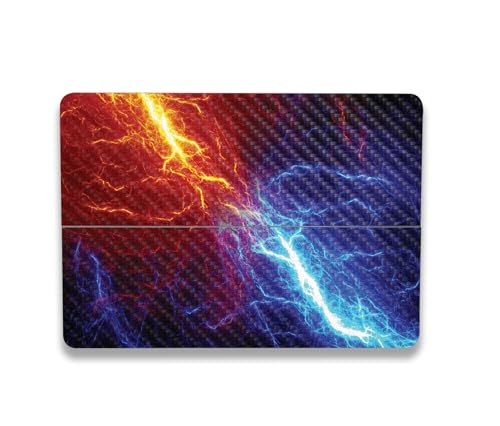 Image of MightySkins Carbon Fiber Skin Compatible with Microsoft Surface Laptop Studio 2 (2023) Full Wrap Kit - Color Lightning | Protective, Durable Textured Carbon Fiber Finish | Made in The USA