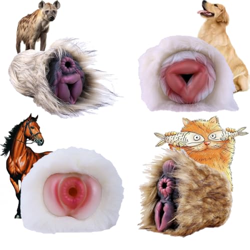 sxvytuo Realistische Plüsch Tier Masturbator Doppeltunnel Vagina Anal Taschenmuschi Masturbator 3d Silikon Monster Groß Kompakt Taschenmuschi Erotik Sexspielzeugfür Die Männer Solo (6135-Militärpferd)