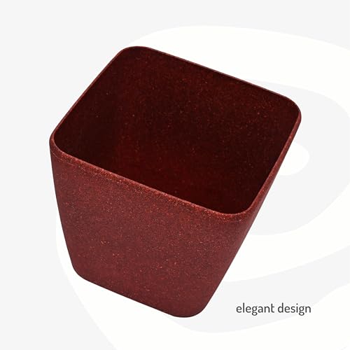 Image of Eha Set of 2 Earth-Friendly Daisy 7 inch Self-Watering pots and Planters | Bamboo Based | UV Protected | for Indoor, Home Decor, Outdoor, Balcony & Garden | Coral