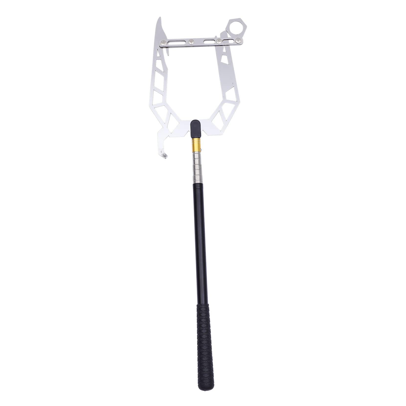 Toddmomy Stainless Steel Multi-Functional Dock Hook Telescopic Boat Hook Tool Comfortable Grip for Easy