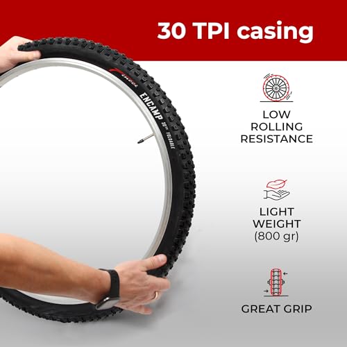 Fincci Pair 26×2.25 Bike Tire – Mountain Bike Tires 26 Inch,