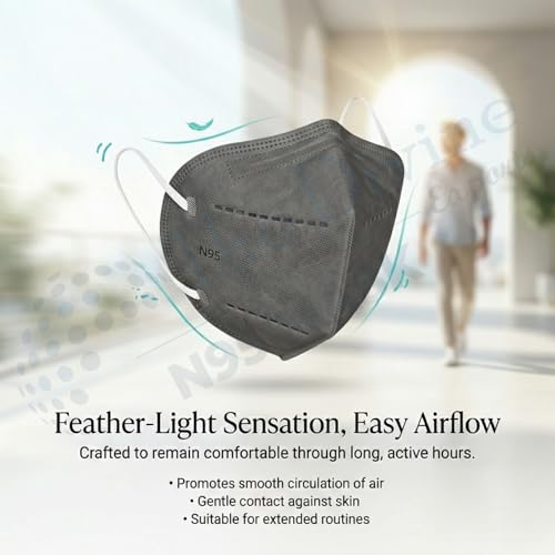 Image of Reusable & Washable Face Mask - Breathable Foldable Non-Woven Fabric Mask with Adjustable Ear Loops for Everyday Use, Comfortable Unisex Fit