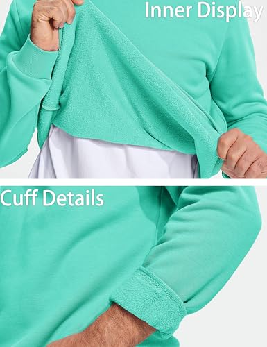 MAGCOMSEN Men's Crewneck Sweatshirt Long Sleeve Casual Warm Fleece Pullover4