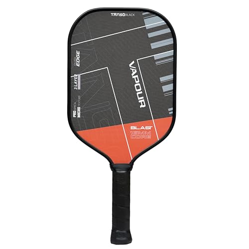 Image of TANSO Black Vapour Gen IV Professional Pickleball Paddle | 3 Layer Infused Foam Core | Micro-Textured Pro Spin Surface | Power Performance Paddle