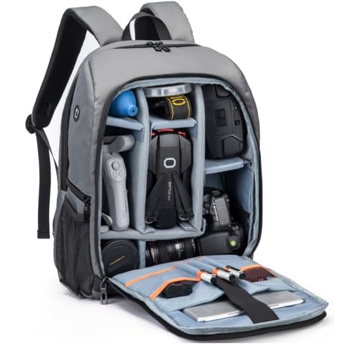 Ficha técnica Mochila para Cámara 23L Paquete de Cámara Fotografía Profesional Mochila Cámara DSLR Compatible Computadora Portátil de 15.6 Trípode Gris 3 - Fernando Cortés Ficha técnica Mochila para Cámara 23L Paquete de Cámara Fotografía Profesional Mochila Cámara DSLR Compatible Computadora Portátil de 15.6 Trípode Gris 3 - Fernando Cortés