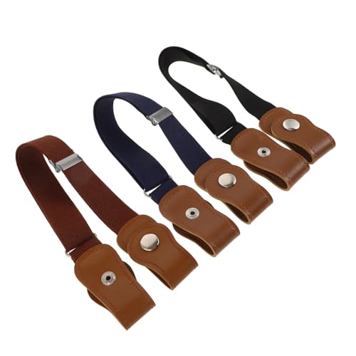 LIFKOME 3pcs Boys and Girls Belts Boys Belt Stretchy for School Uniforms Daily Wear