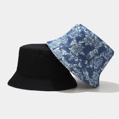 Image of Quanhaigou Bucket Hat for Men Women,Packable Reversible Printed Sun Hats,Fisherman Outdoor Summer Travel Hiking Beach Caps