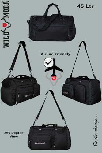 Image of FlexForce 45L All-in-One Duffel Bag, Gym Bag, Rucksack, Travel Bag, Sports Bag (Black)