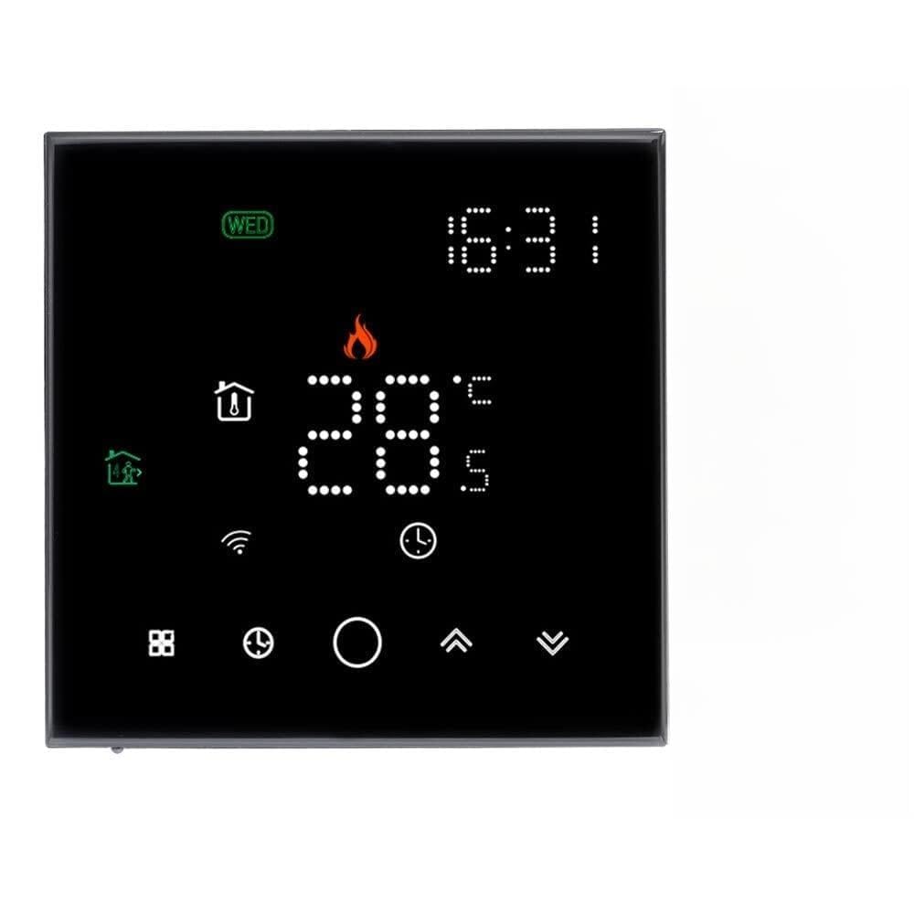 Cyfrowy higrometr termometr wewnętrzny App Smart termostat Wi -Fi, elektryczne podłogę/wodę/gaz temperatura kotła zdalnego sterownika temperatury Z wyświetlaczem LCD(Wifi black GA,24V)