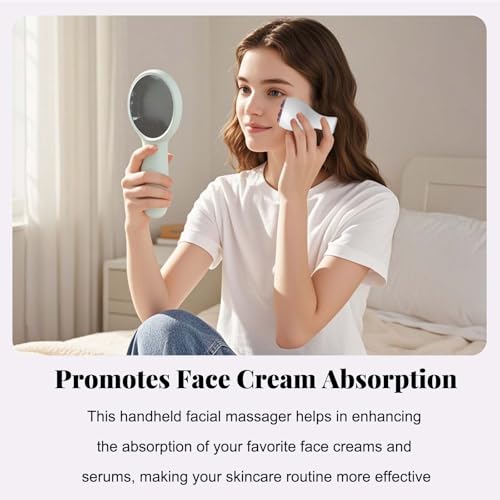 Tizee Handheld Face Roller with 7 Jade Beads - Facial Massager for Skin Tightening and Lifting, Promotes Face Cream Absorption, Portable and Comfortable Grip - Image 3