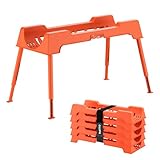 RV Sewer Hose Support, Heavy-Duty Camper Waste Hose Holder with 5 Foldable Sections, Adjustable & Stable Waste Drainage Support with Strap, Stackable & Weather-Resistant, Orange (Patent Pending)
