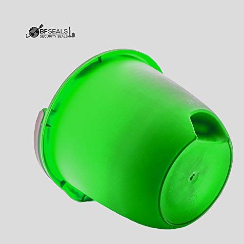 Buckets ECO-Plastic with Ergonomic Bottom and handling 2,5 Gallon. Green Color. 3 Pack, Made in U.S.A.
