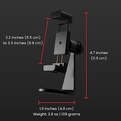 Image of Pivo Smart Mount Adjustable 360 Vertical and Horizontal Smartphone Aluminum Holder Stand with Universal Clamp Adapter inch Thread for Tripods