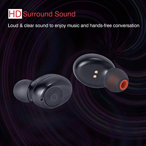 Image of iBall EarWear TW10 in-Ear Bluetooth Wireless Headphones with Protective Charging Case - Coal Black