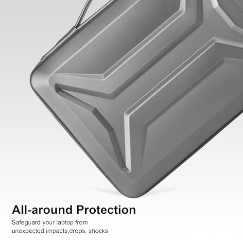 DOMISO 17-17.3 Inch Laptop Hard Case, Waterproof Shockproof Hard Shell Protective Laptop Sleeve with Handle for Dell XPS 17/Lenovo IdeaPad/Acer Aspire/HP Envy 17/LG gram 17, Silver by DOMISO - Used condition - Image 3