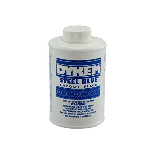 Dykem Layout Fluid Blue, 8 oz. Can and Brush in Cap. Machinist Dye for
