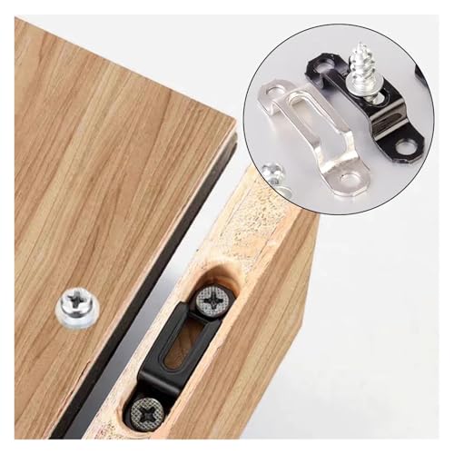 Connecteur d'armoire invisible charnière métallique et support meuble - 5