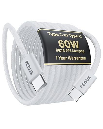 Image of FEDUS ZETTA-X3I 60W USB C to Type C Cable 1M Original,3A PD Fast Charging USB C Cord, 480Mbps Data Sync,Compatible For lPhone 17 /16 /15 Pro Max,Samsung Galaxy S26 /S25 Ultra,Mac-Bookl M4 /M3M2