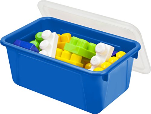 Image of Storex Bin Cover /Lid, Fits Storex Small Cubby Bin (Bins Sold Separately), 12.2 inch x 7.8 inch x 1 inch, 5-Pack, Translucent (62402A05C)