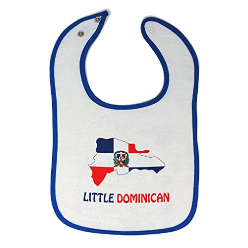Toddler & Baby Bibs Burp Cloths Little Little Dominican Style A Countries Cotton Baby Items for Baby Girl & Boy White Royal Blue Design Only