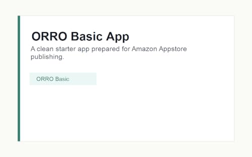 ORRO Basic – vue 2