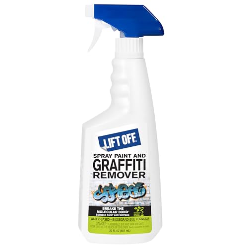 Motsenbocker's Lift Off 41101 Spray Paint and Graffiti Remover – Removes Spray Paint, Acrylic, and Enamel – Safe for Wood, Metal, Concrete, Plastic & More – Water-Based Formula – 22 Fl Oz