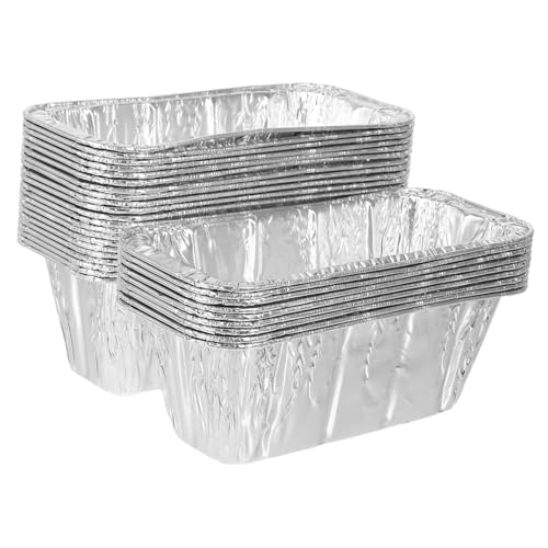 DIYEAH 30 Pezzi Vassoi in Alluminio per Raccolta Grasso Barbecue Teglie USA e Getta Resistenti al Calore per Grill e Forno Compatibili con Accessori per Piastra Vassoi Multifunzione per