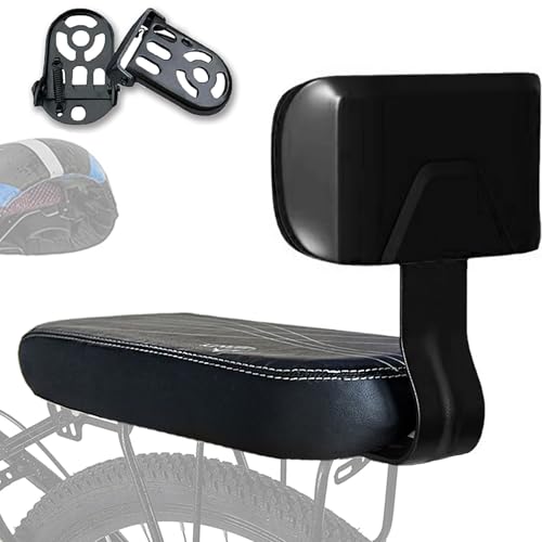 LIBRNTY Bambini Sedile Posteriore Cuscino+Pieghevole Pedale Posteriore,2024 Nuovo Schienale Ispessito,Cuscino per Sedile Posteriore per Bicicletta di Montagna Sedile Posteriore per Veicolo Elettrico