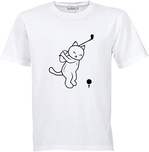 Unisex Golf Cat - Adults - T-Shirt