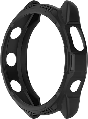 Image of Zitel Case Compatible with Garmin Forerunner 965, Soft TPU Full Around Bumper Cover Shell (Without Screen Protector) - Black