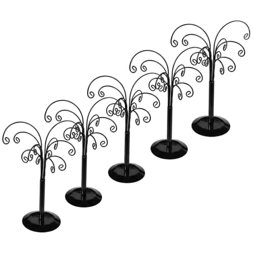 �W���G���[���[���b�N 25×24×5cm �C�������O�X�^���h �l�b�N���X�z���_�[ �u���X���b�g���[ ��㑕�� �S�� �ό`���ɂ��� �A�N�Z�T���[�W���p ���[�I�[�K�i�C�U�[ (25x24cmx5pcs,A)