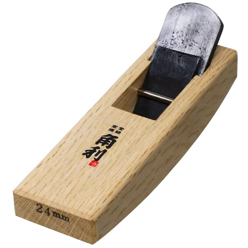 KAKURI Mini Hand Plane for Wood 24mm [Curved Sole] Made in JAPAN, Japanese Small Wood Planer Tool for Woodworking, Smoothing Curve, 4.8 x 1.4 x 1.5 Inches
