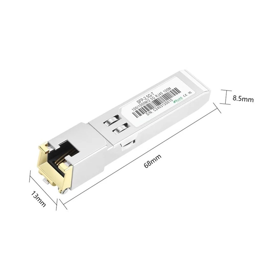 Émetteur-récepteur de fibre du port 100M module 2.5G RJ45 cuivre SFP