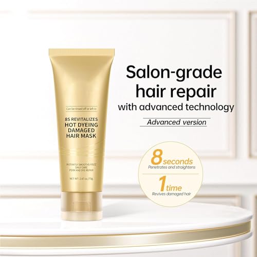 Grospe Hair Mask - 8s Revitalizes Hot Dyeing Damaged Hair Professional Keratin Treatment Instantly Smooths Frizz Daily Care Perm And Dye Repair Conditioner - 70 ml